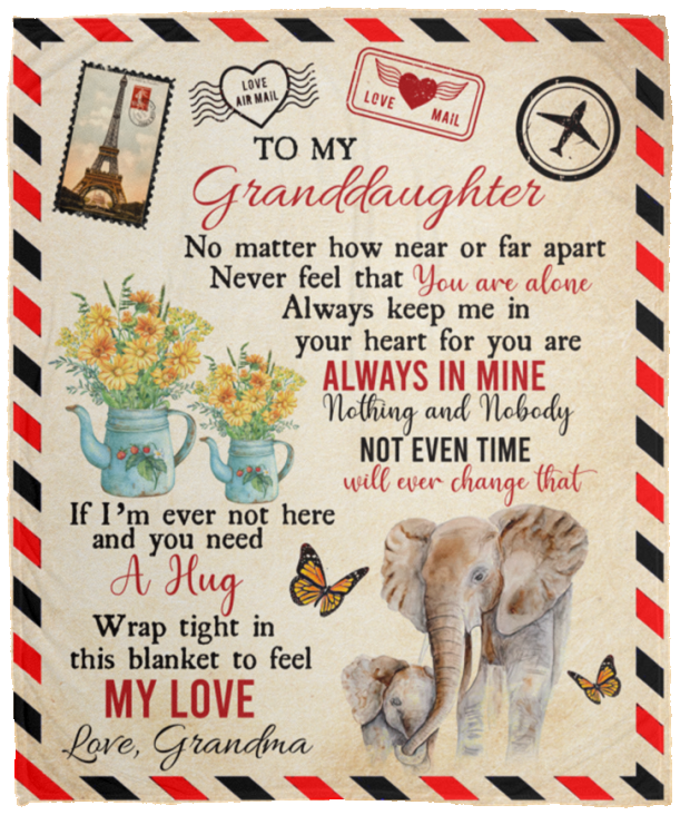 To My Granddaughter Cozy Plush Fleece Blanket - 50x60