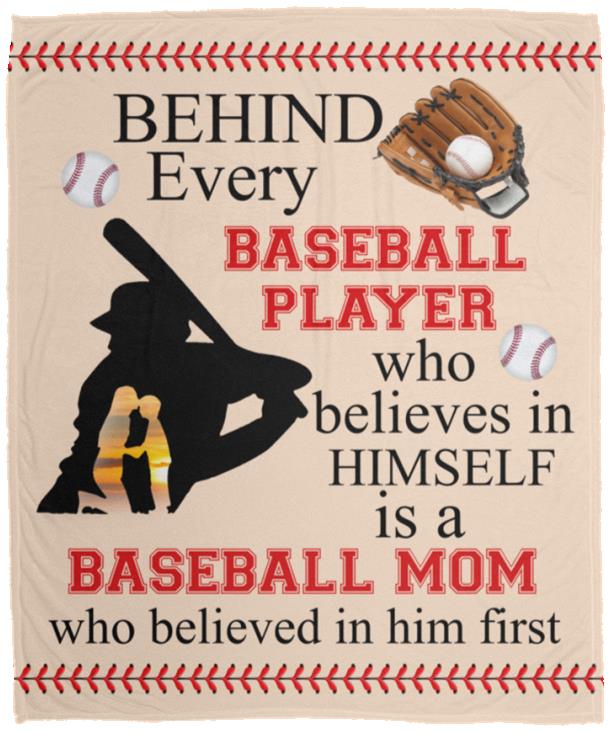 Baseball Mom Cozy Plush Fleece Blanket - 50x60