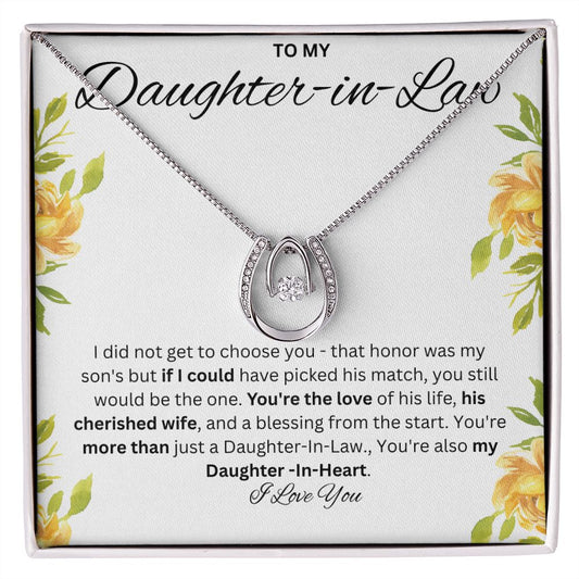 To My Daughter-In-Law Lucky in Love Necklace