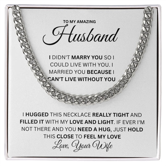 To My Husband Cuban Link Chain