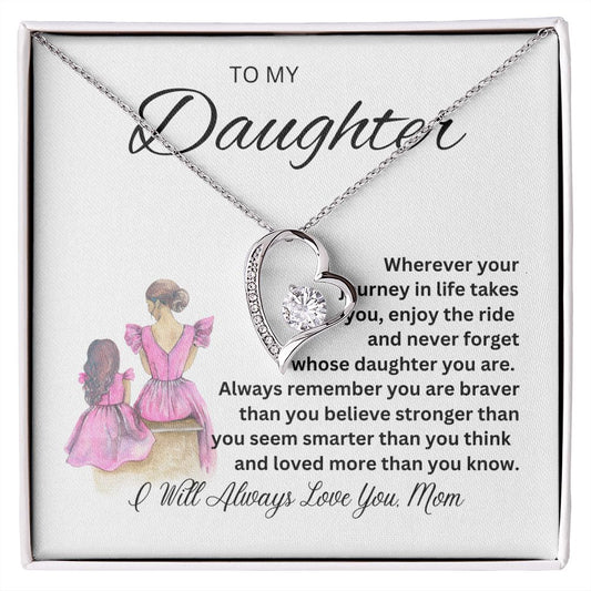 To My Daughter Forever Love Necklace
