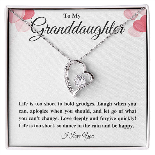 To My Granddaughter Forever Love Necklace