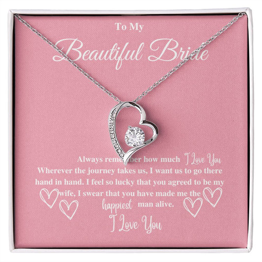 To My Beautiful Bride Forever Love Necklace